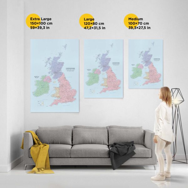 1UK push pin uk and ireland map size political