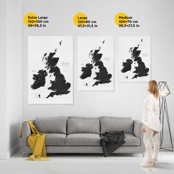 2UK push pin uk and ireland map size black and white