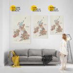 4UK push pin uk and ireland map size colorful