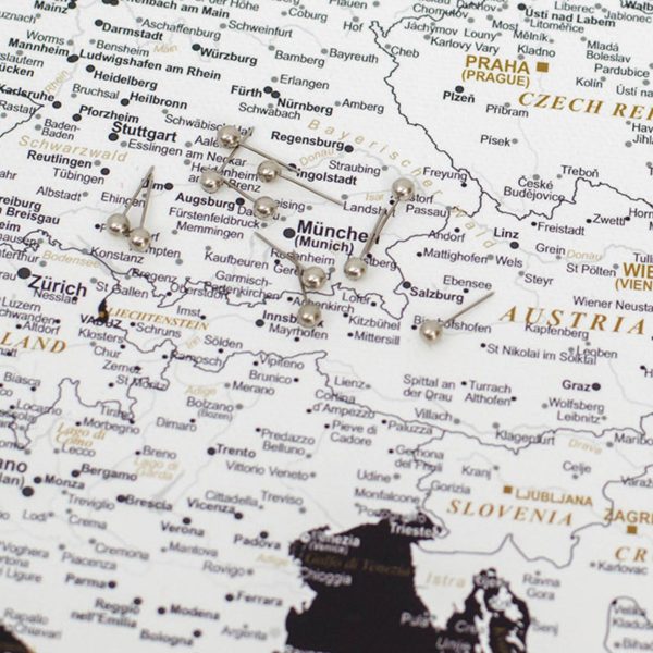 detail europe map corkboard modern black 7eu