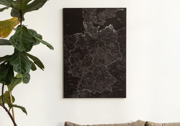 germany map pin board midnight black 3de