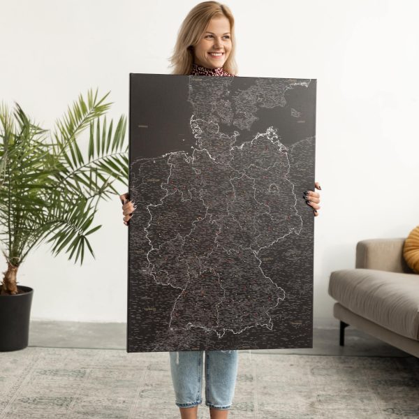 germany map pin board midnight black 3de