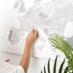 push pin europe map canvas grey white 5eu