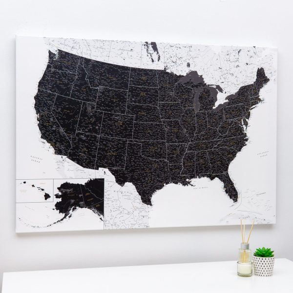 push pin usa map black and white 5usa