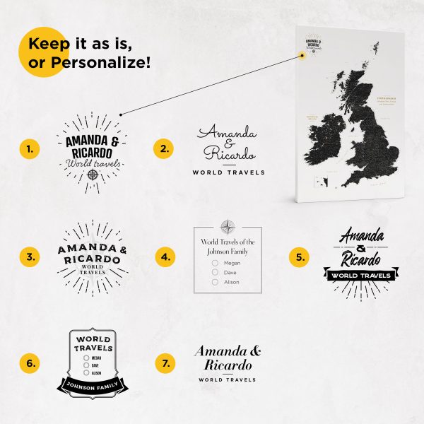 uk and ireland map personalization